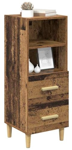 vidaXL Sideboard Old wood 34 x 34.5 x 90 cm Engineered wood, Living Room, Modern Rectangular Sideboard, Multi-Purpose Wooden Cabinet, Stylish Storage Furniture for Household Use