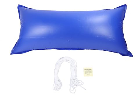 Jenngaoo Poolkissen Kältebeständig Aufblasbar Dickes PVC Schutz Eisausgleichskissen Abdeckungskissen für Schwimmbecken Winter 1,2 x 2,4 Meter Größe Robuster Einstichfester Stoff Ei