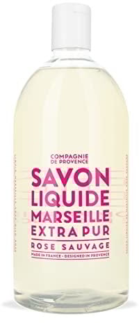 Compagnie de Provence® Flüssigseife Wild Rose 1l | Nachfüllgröße | Noten von frisch geschnittenen Rosen | effektiv, sinnlich und verführerisch