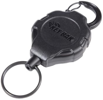 Key-BAK Ratch-It Retractable Ratcheting Tether with 36 Retractable Cord, 15 oz. Retraction, Carabiner Attachment