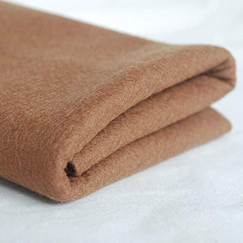 100% Pure Wool Felt Fabric - 1mm Thick - Light Brown - 40cm x 50cm