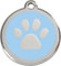 Red Dingo Hundemarke Pfote inklusive Gravur (L, hellblau)
