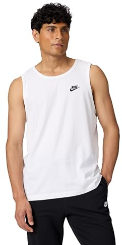 NIKE Men's M NSW Club Tank, White, XL