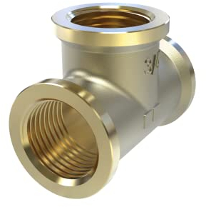 ABA Beul 26080.002.2 T-Stück Innengewinde 1/4, Messing