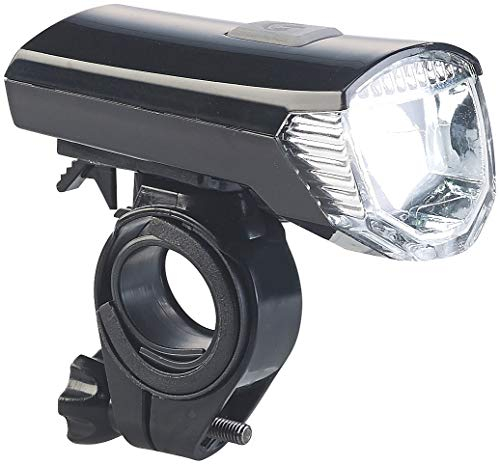 PEARL Fahrradlampe: Akku-Fahrradlicht mit Cree-LED & Lenker-Halter, 120 Lumen, USB, IPX4 (Cree Fahrradlampe, LED, Scheinwerfer)