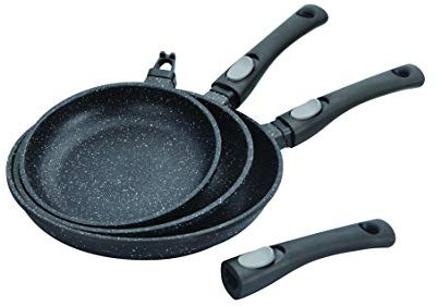 NAPOLEON CUI01194 SET DE 3 POELES 20/24/28cm + POIGNEE AMOVIBLE