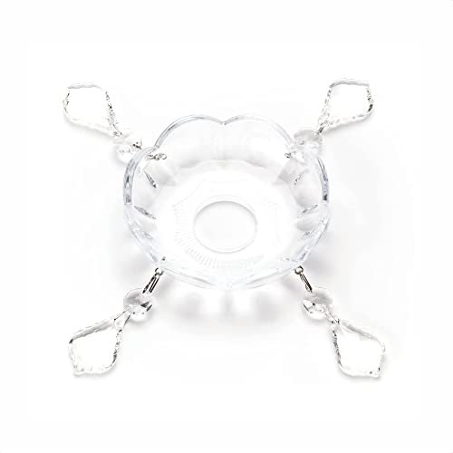 Lichtschale Tasse Bobeche Kristall Kronleuchter Maria Theresia silber (Ø 100mm, Loch 31mm)