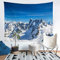 Tbrand Schnee Berg Wandteppich 175x230cm Winter Landschaft Tapisserie für Kinder Frauen Männer Natürliche Landschaft Kunst Wandbehang Atmungsaktiv Blau Weiß Schneeraum Dekor