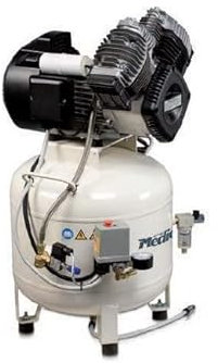 Compresseur à air pour dentiste et laboratoires 3CV 2,2kW 230V Monophasé 50L non lubrifié Med 320-50V-3M Nuair