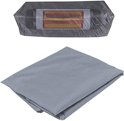 UCARE Copertura per riscaldamento elettrico a infrarossi da parete, in tessuto Oxford 420D, impermeabile, antipolvere, anti-UV, per interni ed esterni, garage, patio, riscaldatori (grigio)