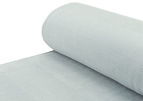 Polar Fleece Stoff Antipilling einfarbig silbergrau - Meterware ab 25 cm x 150 cm - Stoff zum Nähen