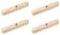 Novaliv Lot de 4 brosses à récurer en bois avec poils PPN - Avec filetage - Brosse à récurer - Pour balcon, terrasse, jardin, intérieur et extérieur - Sans manche