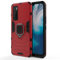 SEAHAI Coque pour Vivo Y70 (2020), Double Couche Renforcée Défense Bumper TPU Silicone Antichoc Armure Protection Housse, Etui avec Béquille Améliorée [Support Magnétique] - Rouge