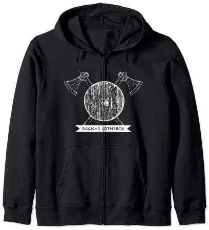 Viking Ragnar - Ragnar Lothbrok - Viking Axes Zip Hoodie
