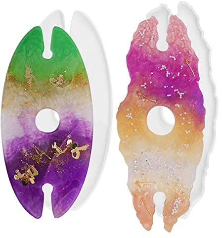 SGerste 2 Pack Wine Rack Resin Moulds,Resin Molds Wine Glass Bottle Holder Resin Casting Mould Silicone Epoxy Resin Mold for Wine Holder,Wine Butler, Wine Caddy DIY Gift for Bar Kitchen