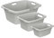 Rotho Flowers Wäschekorbset 3 TLG. 12l / 25l / 50l, Kunststoff (PP) BPA-frei, grau, 12l, 25l, 50l