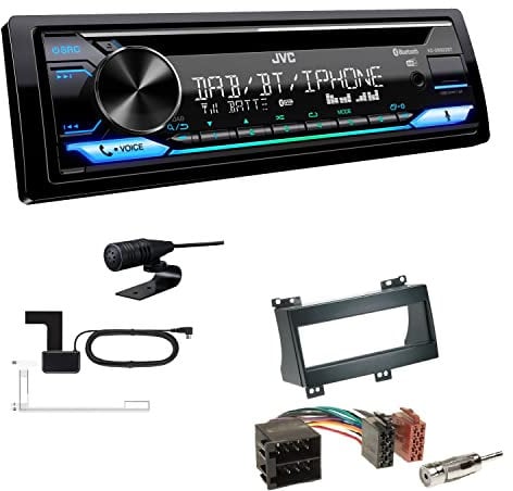 JVC KD-DB922BT 1-DIN Autoradio CD-Receiver Bluetooth DAB+ Digital Radio Einbauset passend für KIA Cee'D Cee'D SW Pro Cee'D 2007-2011 schwarz