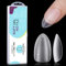 TOMICCA Short Almond Nail Tips, 360PCS No File Kit for Soak Off Extension, Matte Clear Soft Gel Full Cover Fake Nails With Box for Nail Art Salon and Home DIY, 15 Sizes