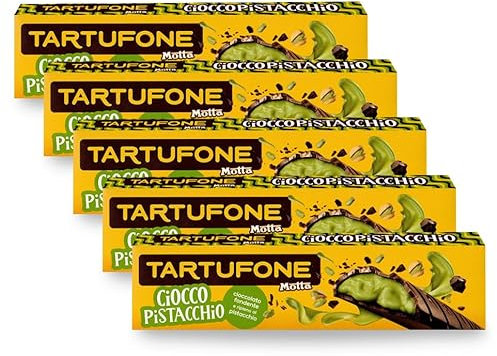 5X Motta Tartufone Ciocco Pistacchio Barra di Cioccolato Fondente con Ripieno al Pistacchio 150g [5 Confezioni]