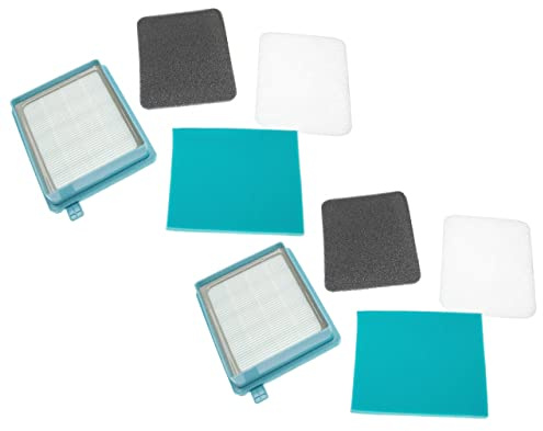 vhbw 4x Abluft-Filter, 2x HEPA-Filter, 2x Motoreinlassfilter kompatibel mit Beko VCO 6325 AB Staubsauger