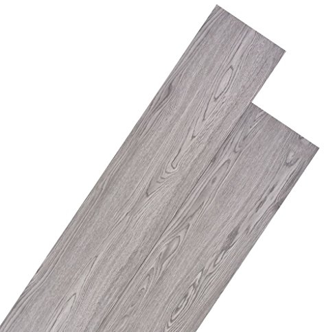 XIAOGUANG PVC Laminat Dielen, PVC Bodenbelag, Bodenfliesen, Boden Folie, Laminat Boden, 5,26 m² 2 mm Dunkelgrau