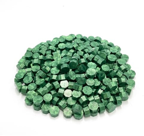 LICQIC Sealing Wax Beads Set, 300 Pcs Wax Seal Beads for Wax Stamp Sealing, Pine Green