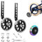 Fahrrad Stützräder Kinderfahrrad, Hilfsräder für Kinderfahrräder Einstellbare Universal Stützräder Fahrradstabilisator Kinder Fahrrad Stabilisatoren 12 14 16 18 20 Zoll Kinderfahrrad (1 Paar, Schwarz)