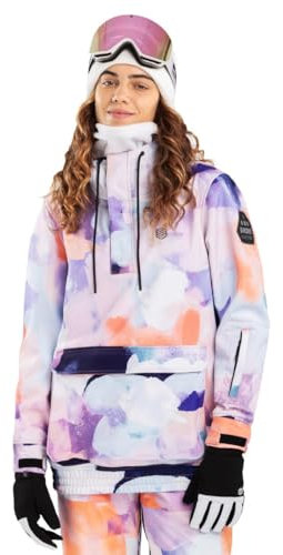 SIROKO - Snowboardjacke mit Kängurutasche für Damen W3-W Halo - S - Mehrfarbig