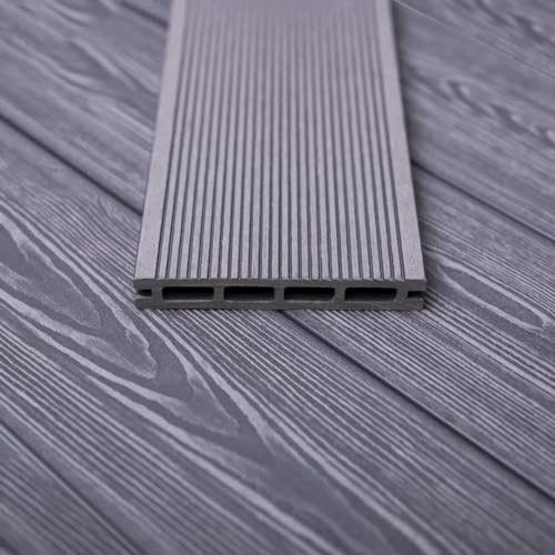 Mega Holz WPC Terrassendielen Komplett-Set Basaltgrau, 4,4m² Dielen
