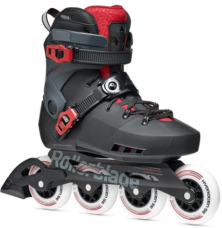 Rollerblade MAXXUM XT, Inline-Skates für Männer, Fitness Inliner, Schwarz/Rot, 44.5/45