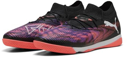 PUMA Unisex Future 8 Match IT Fussballschuh, Black White-Glowing RED, 39 EU
