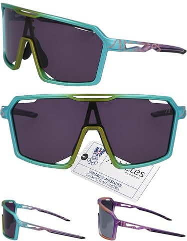 Athletes Herren Sportbrille - UV400 & 12-facher Beschichtung - Laufbrille & Fahrradbrille [Erhalte die FRESH in 2 Farbvarianten!]