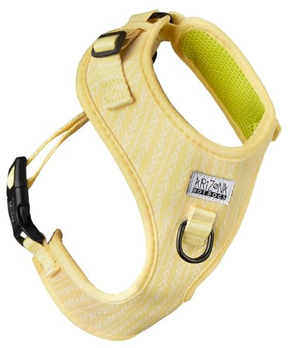 Hundegeschirr für kleinere Hunde | Arizona Hotdogs Softgeschirr Lemon | Gelb (S)