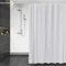 DUFU Wasserdichter Duschvorhang Anti-Schimmel 180 x 200cm Waschbar Schnelltrocknend Textil Stoff Polyester Badewanne für Vorhang Reinweiß Halbtransparent Duschvorhang mit 12 Duschvorhängeringen