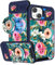 VincitoreModa for iPhone 14 Plus Case Women - [2in1] Cute Girls Flower Floral Compatible with MagSafe Ring Stand Girly Slide Camera Cover Design for Apple for iPhone 14 Plus Phone Case 6.7