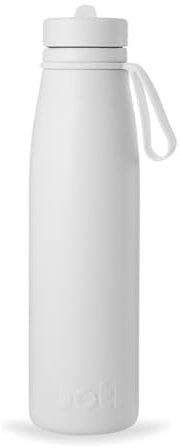 onegreenbottle NEW Evolution V2 Stainless Steel Insulated leakproof Water Bottle with Carrier, 500ml Hot and Cold Drinks - Pure White