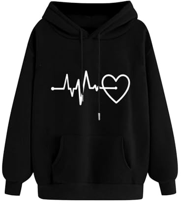KOG Hoodie für Damen Mode Sweatshirt mit Kapuze Einfarbige Kapuzenpullover Elegant Bekleidung Frau Oberteile Elegante Oberteil Freizeit Teenager Mädchen Vintage Locker Casual Pullover