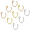 Tucnoeu Lot de 9 faux piercings pour le nez, en acier inoxydable, 8 mm, Acier inoxydable, No Gemstone