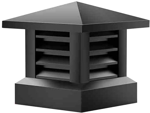 Aluminium Ventilation Square Rain Cap, Aluminum Alloy Chimney Cover with Rainproof Tapered Top for Outside Chimney Flue Cover to Fit Existing Flue Tile(28x28 Inch/70x70cm)