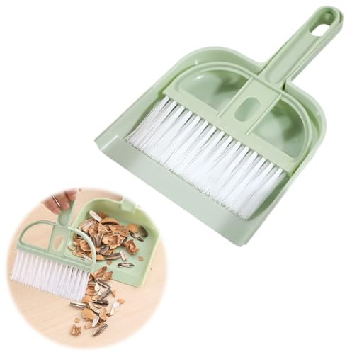 SIVZUMO 1 set Mini paletta e set di spazzole, spazzola per la pulizia portatile e combinazione di paletta, paletta scopa raccogli briciole da tavolo