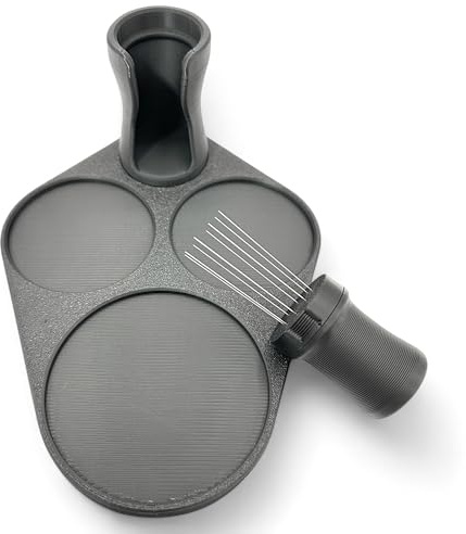 WDT Tool, magnetischer Griff, 8 feine Nadeln, mit Tamper Ablage, Espresso-Verteilungswerkzeug, 4 Ersatznadeln, Espresso Kaffeerührer, Barista-Tamper, Zubehör für Kaffee- und Espressomaschinen, schwarz