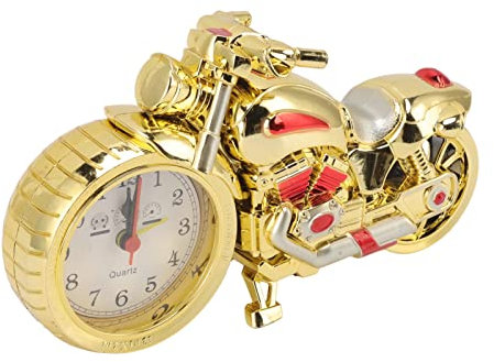 ZDETGU Motorrad Wecker Geniale Vintage -Simulation Motorradmodell Wecker für Home Car Office 168d Gold Single Color (168C Gold, zweifarbig)