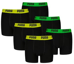 PUMA Boxershorts Jungen Kinder Unterhose Unterwäsche 6 er Pack, Farbe:Black Combo, Bekleidung:152