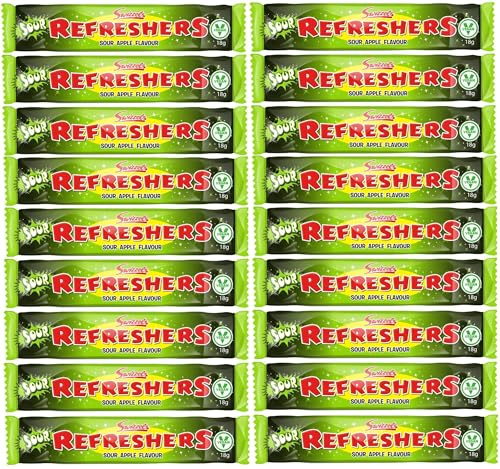 Swizzels Retro Classic Chew Bars, Sour Apple Refreshers x18