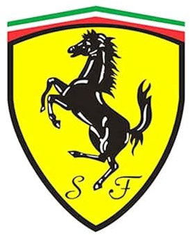 GSEFTY Auto Distintivo Emblema Adesivo per Ferrari Purosangue/Roma/SF90 Stradale, Stemmi Adesivo Auto, Tronco Logo Adesivi Emblema, Decalcomanie per Adesivi per Auto,B