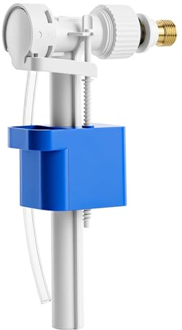 QWORK® Spülkasten Füllventil G3/8 & G1/2 Messing-Anschluss, Einstellbares Schwimmerventil für WC Spülkasten, Geräuschlos & Wassersparend, Ersatzteil für Keramik & Kunststoff Tanks