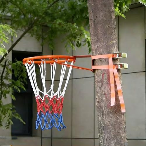 TapferBahn Basketball Hoop Outdoor,Wall Mounted Basketball Hoops,Basket Ball Hoop Indoors,Netball Hoops,Height Adjustable,Includes Netfor Exterior Walls,Trees,Balustrades