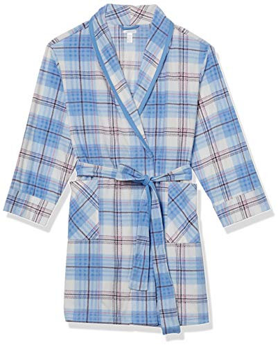 Jockey Women's Plus Size Microfleece Long Robe, Dizzy Plaid, 1X
