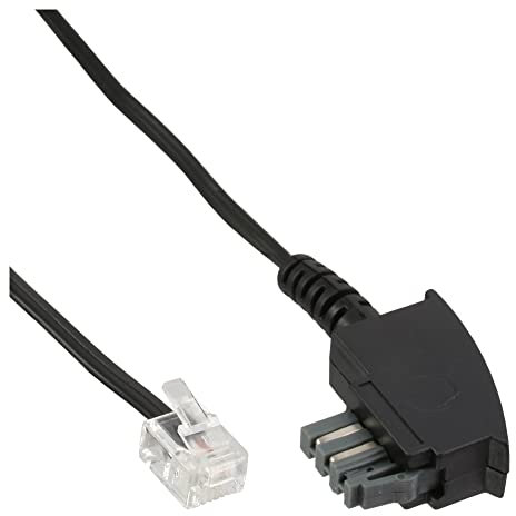 InLine 18801B TAE-N Anschlußkabel, TAE-N zu RJ11 (6P4C), 1m