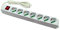 Vetrineinrete® Multipresa schuko ciabatta elettrica a 7 posti polivalenti 10/16A con interruttore on/off 250V max 2500 watt cavo 1,5 m con spina italiana A5